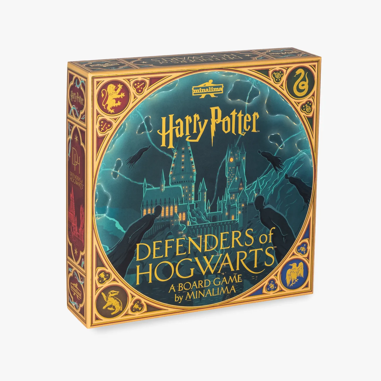 Defenders of Hogwarts board game by MinaLima game artwork